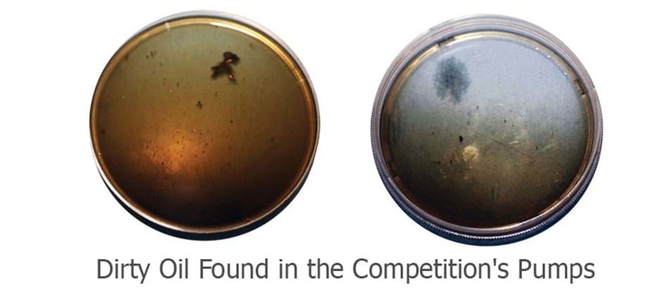 Dirty Oil and Other Issues Found in The Competition's Pumps